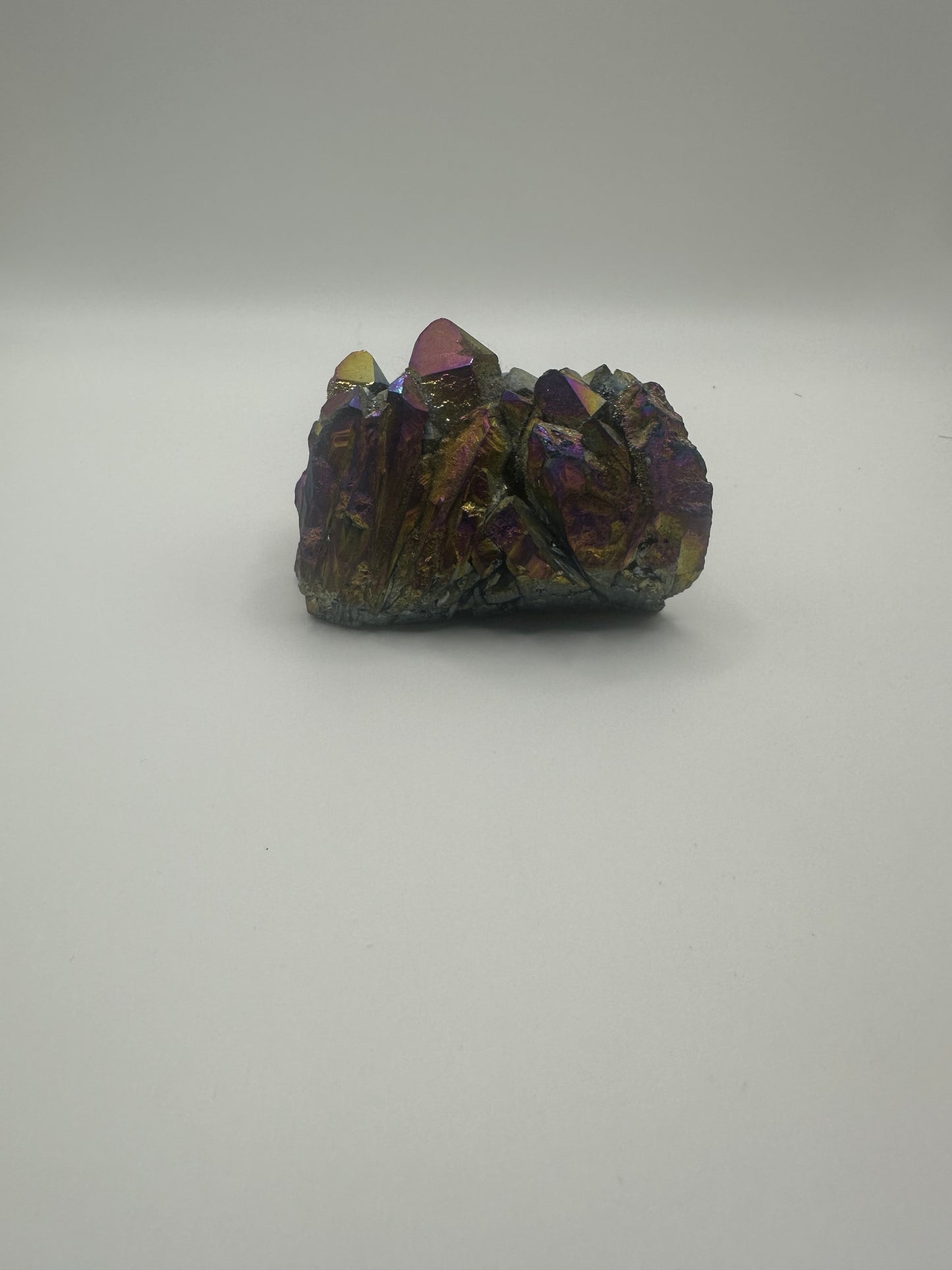 Titanium Aura Quartz Cluster
