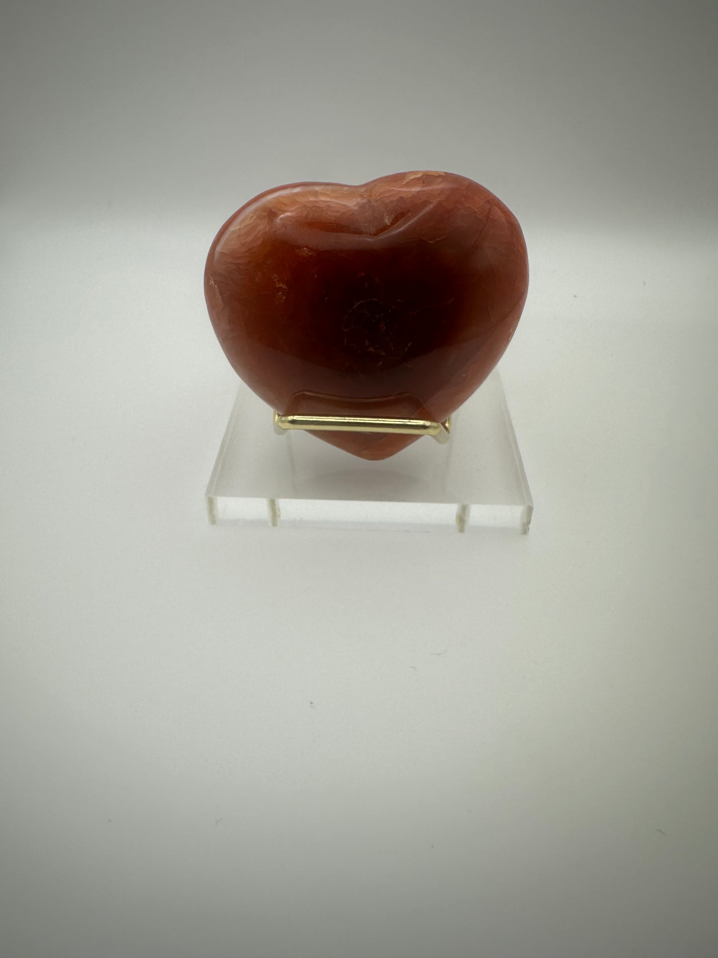 Carnelian Puffy Heart