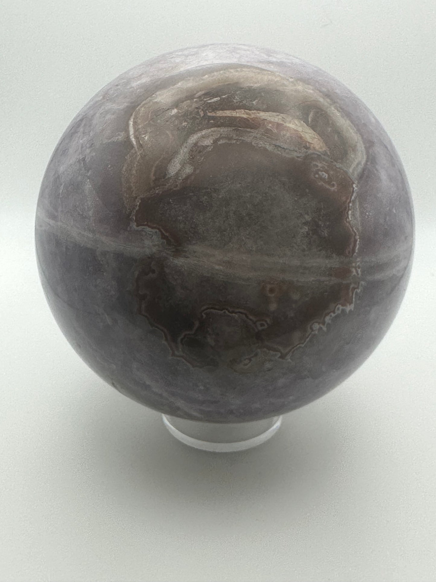 XL Mexican Crazy Lace Agate/Amethyst Sphere