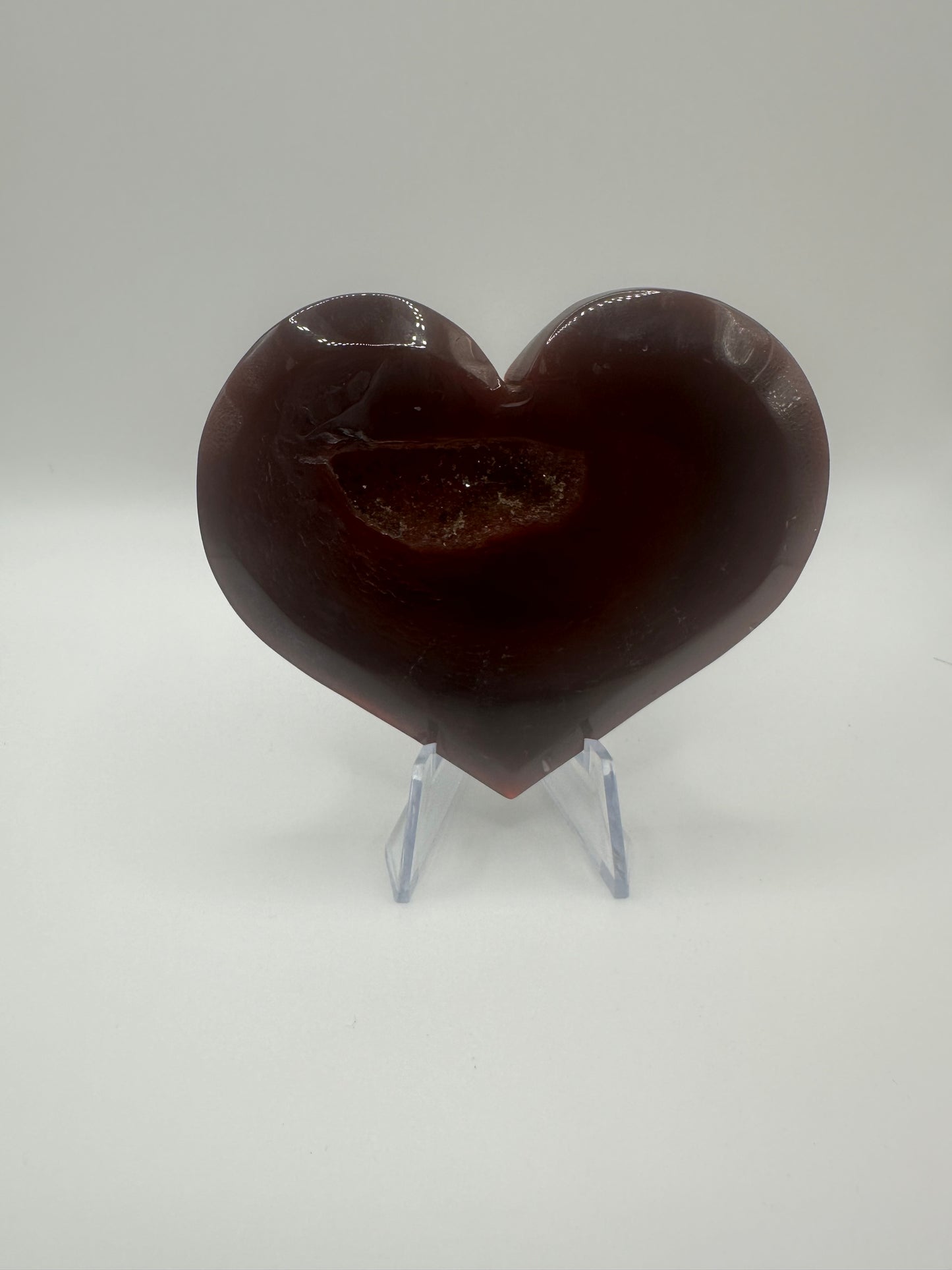 Druzy Red Agate Heart