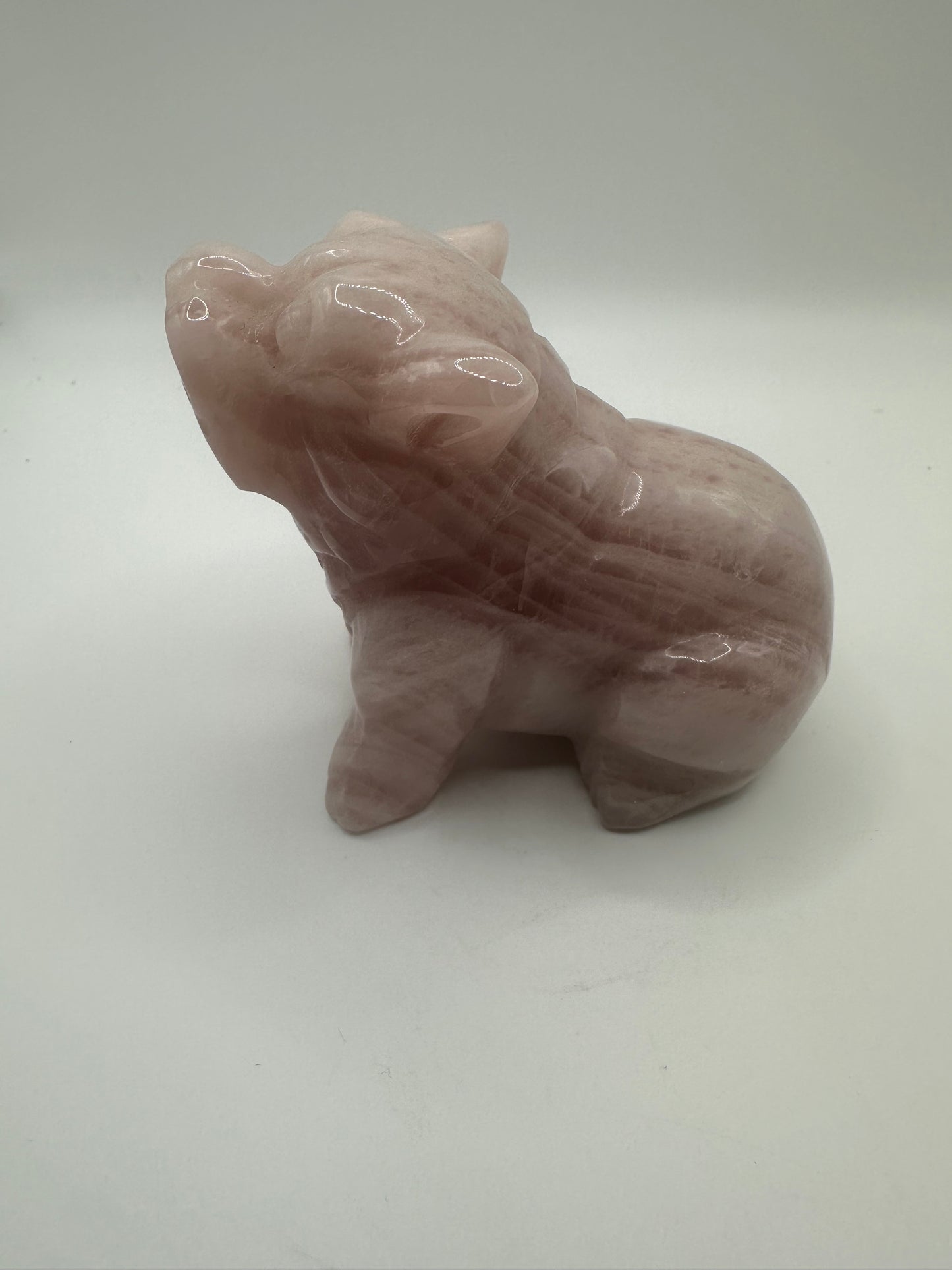Rose Quartz Bully Carving