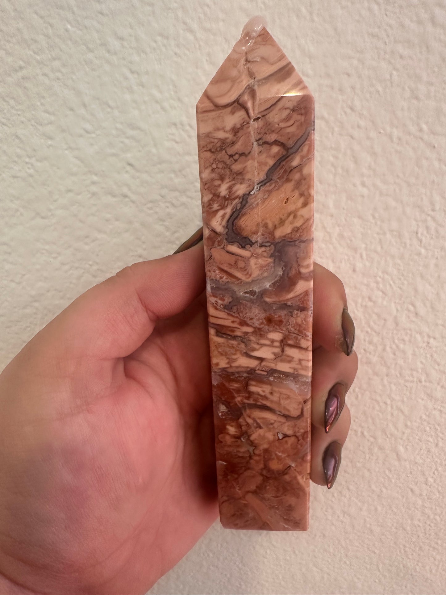 Cotton Candy Agate Tower