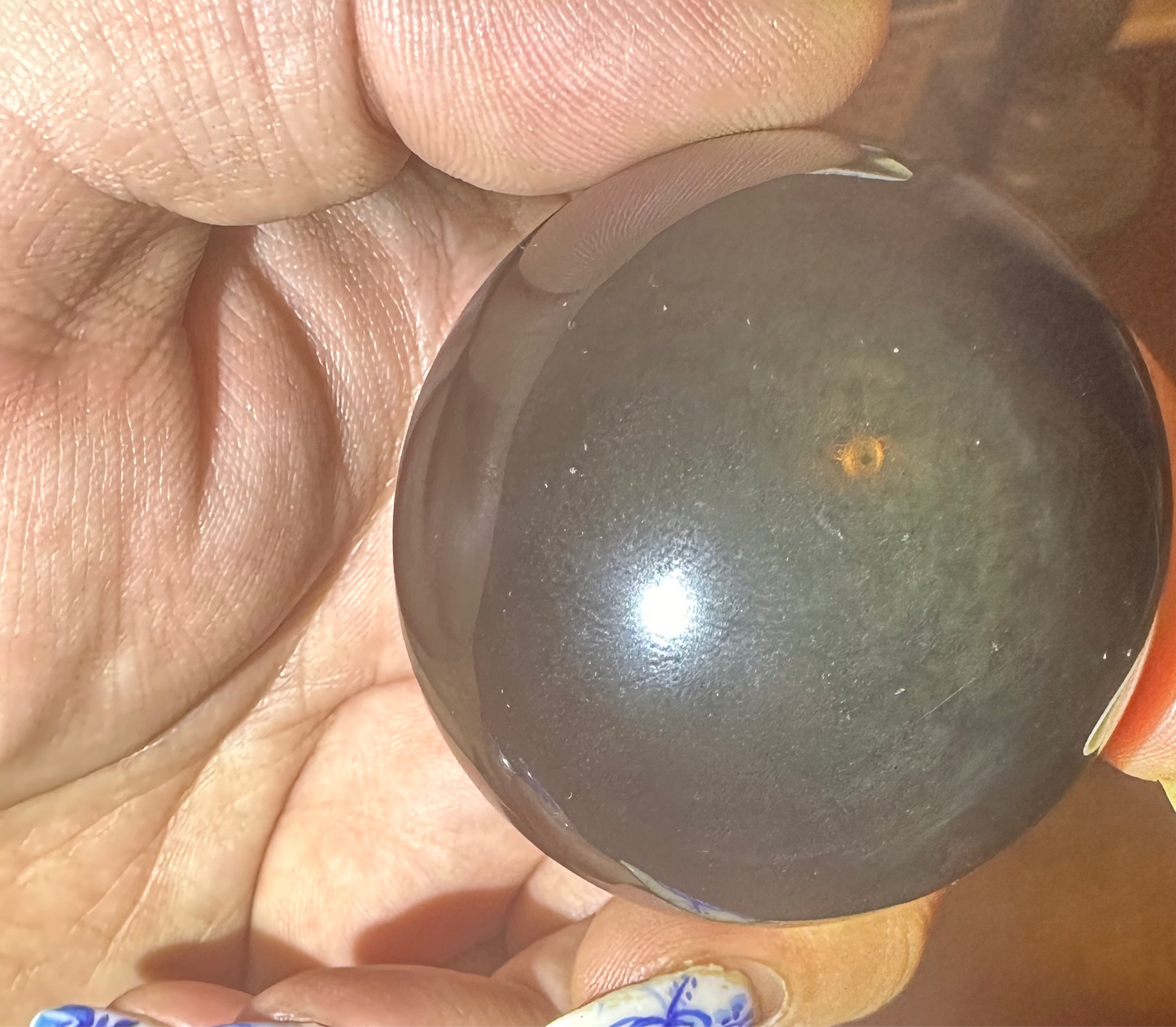 Medium Golden Obsidian Sphere