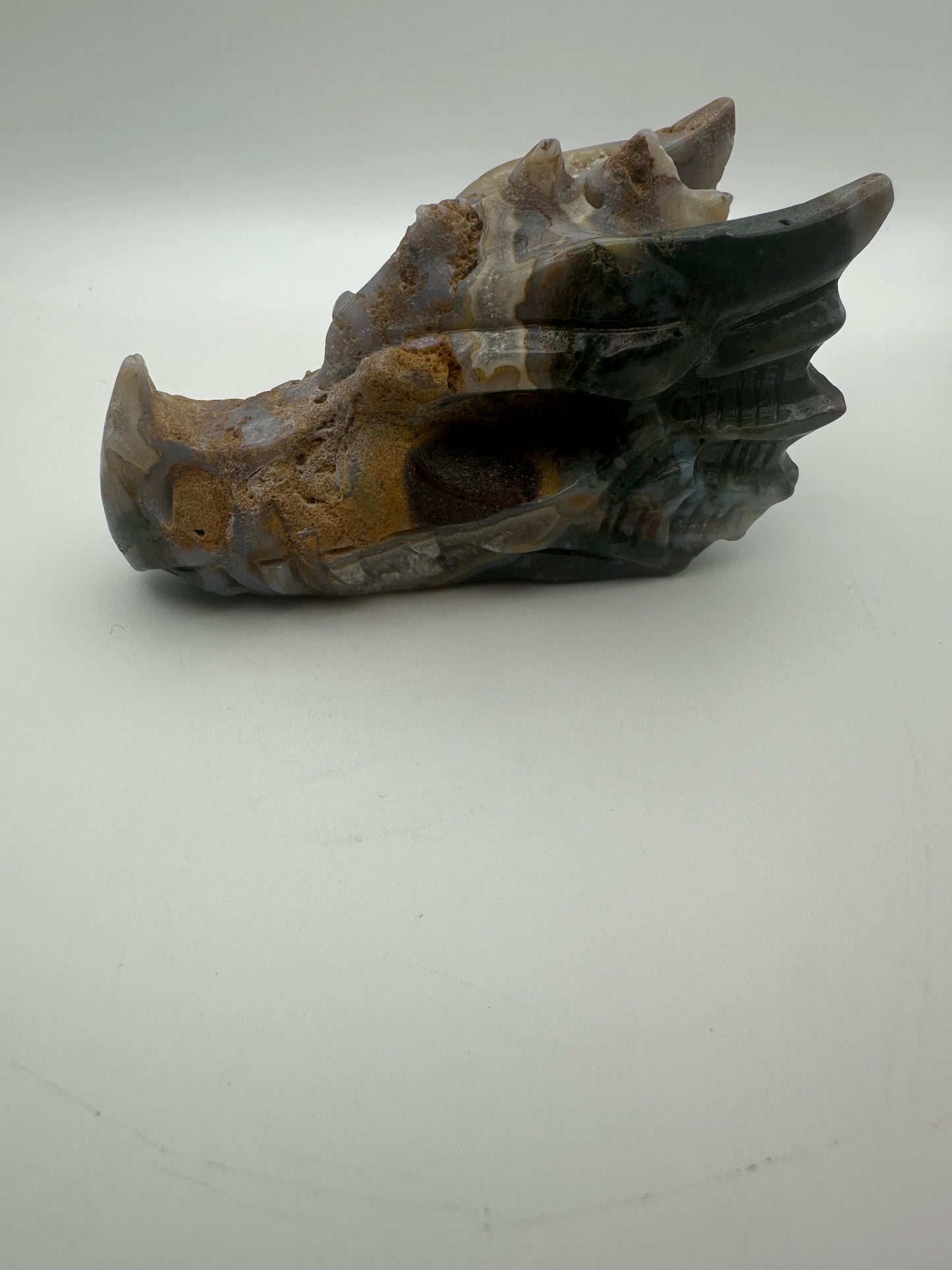 Ocean Jasper Dragon Carving