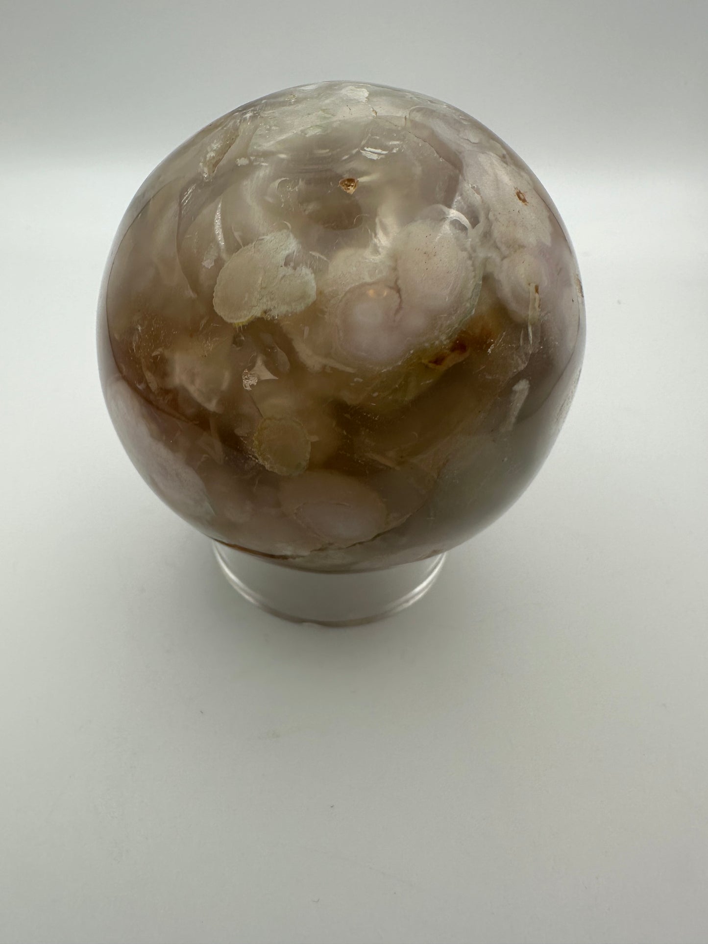 Green Flower Agate Sphere