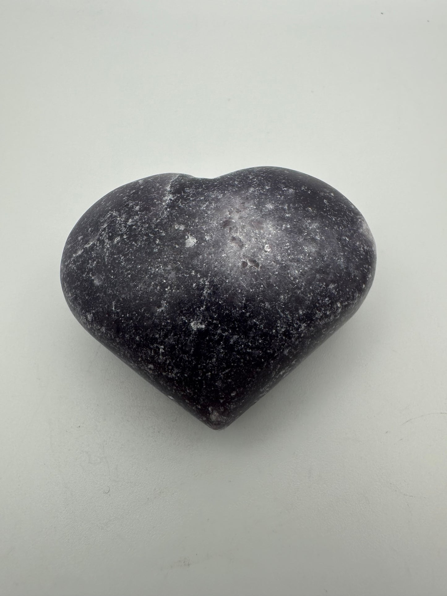 Lepidolite Heart Carving