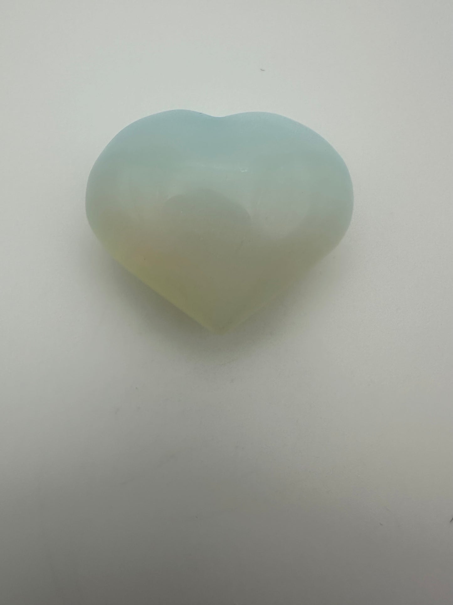 Opalite Heart Carving