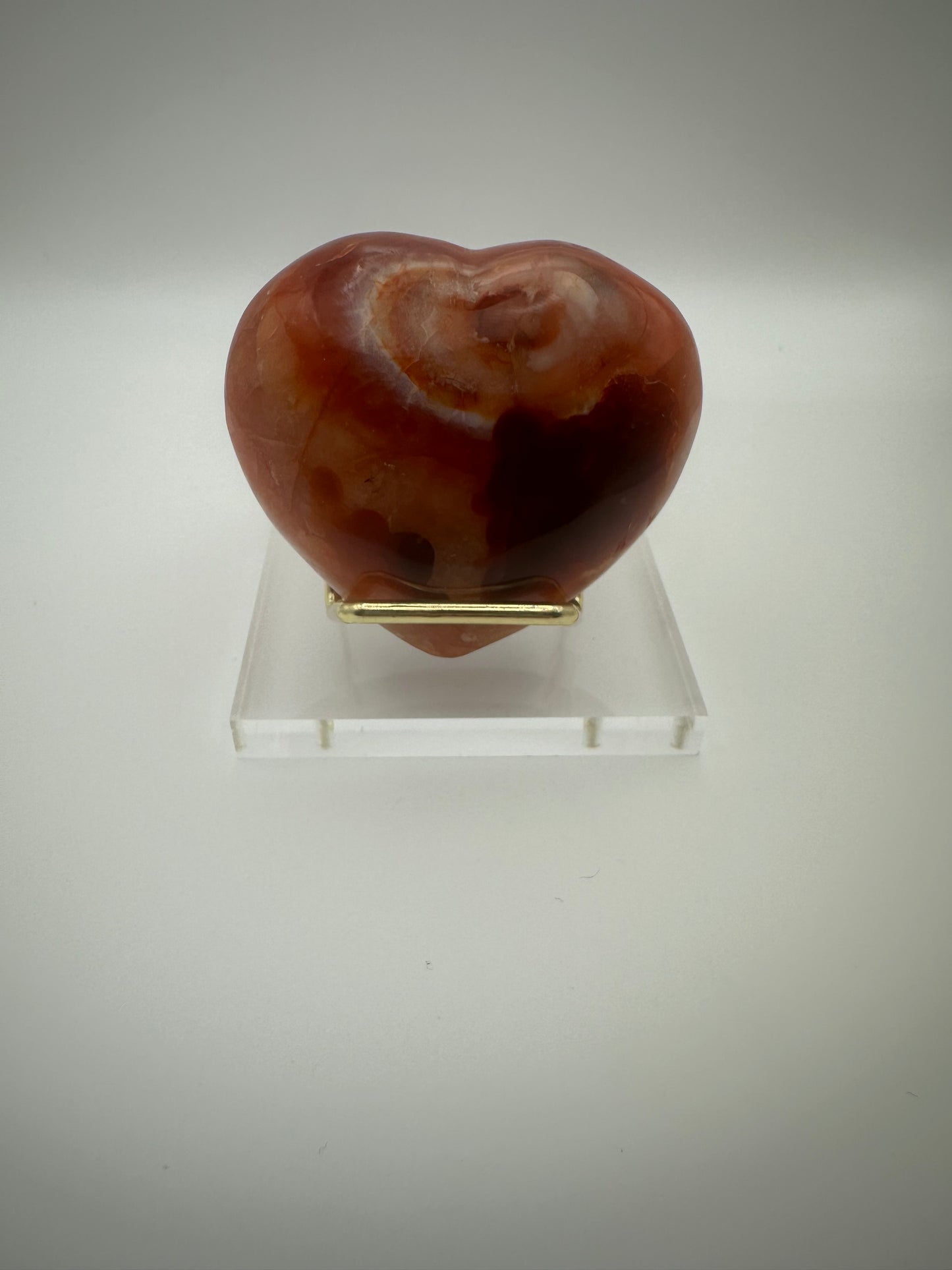 Carnelian Puffy Heart