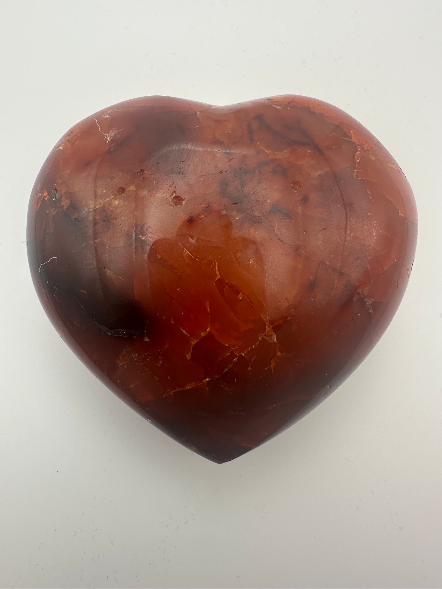 Carnelian Puffy Heart