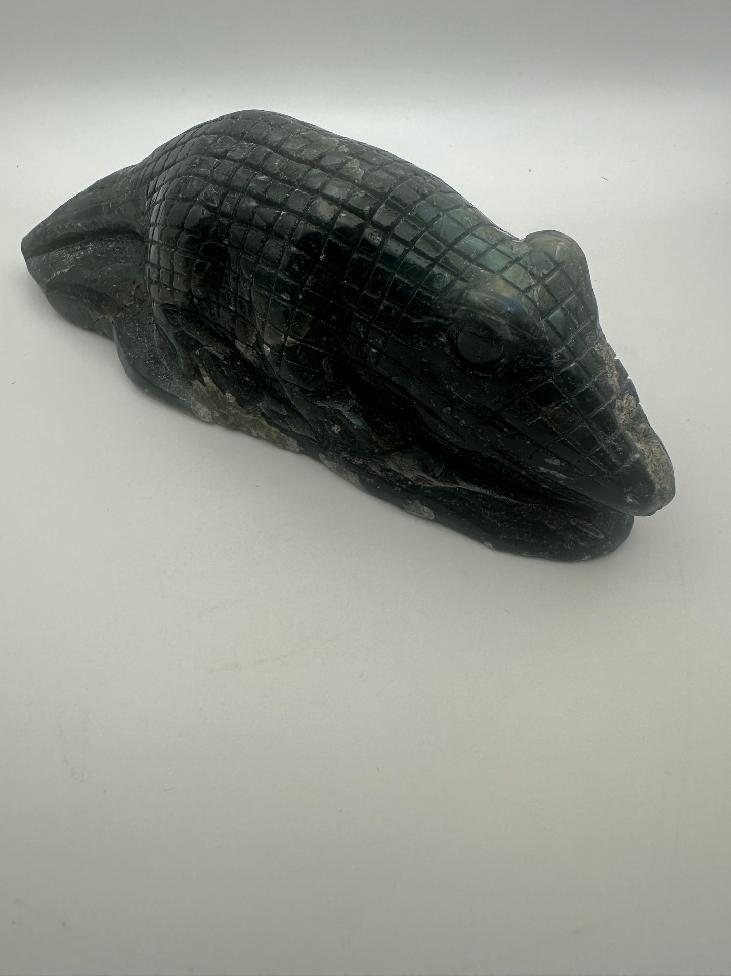 Labradorite Alligator Carving