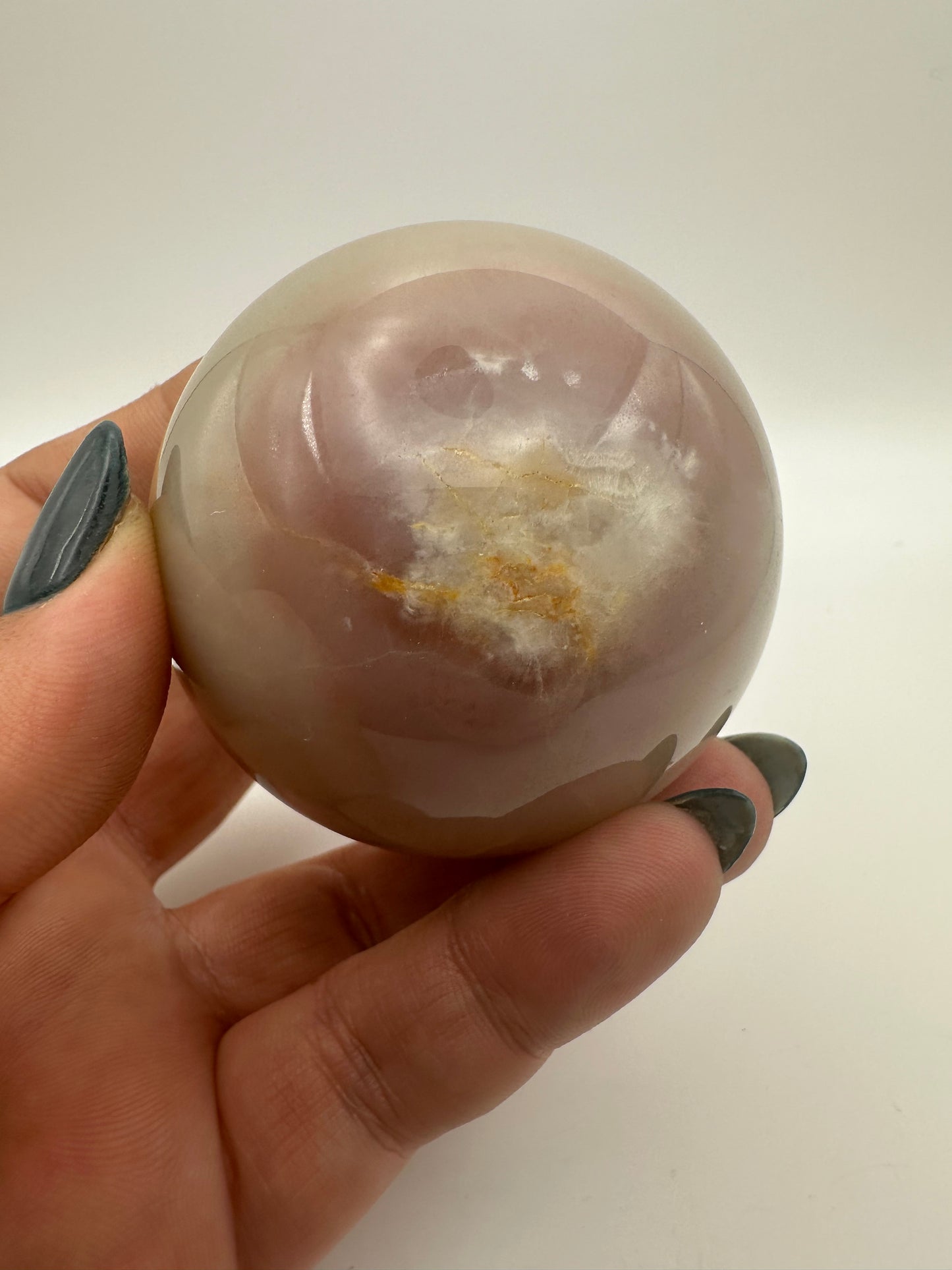 Pink Pistachio Calcite Sphere