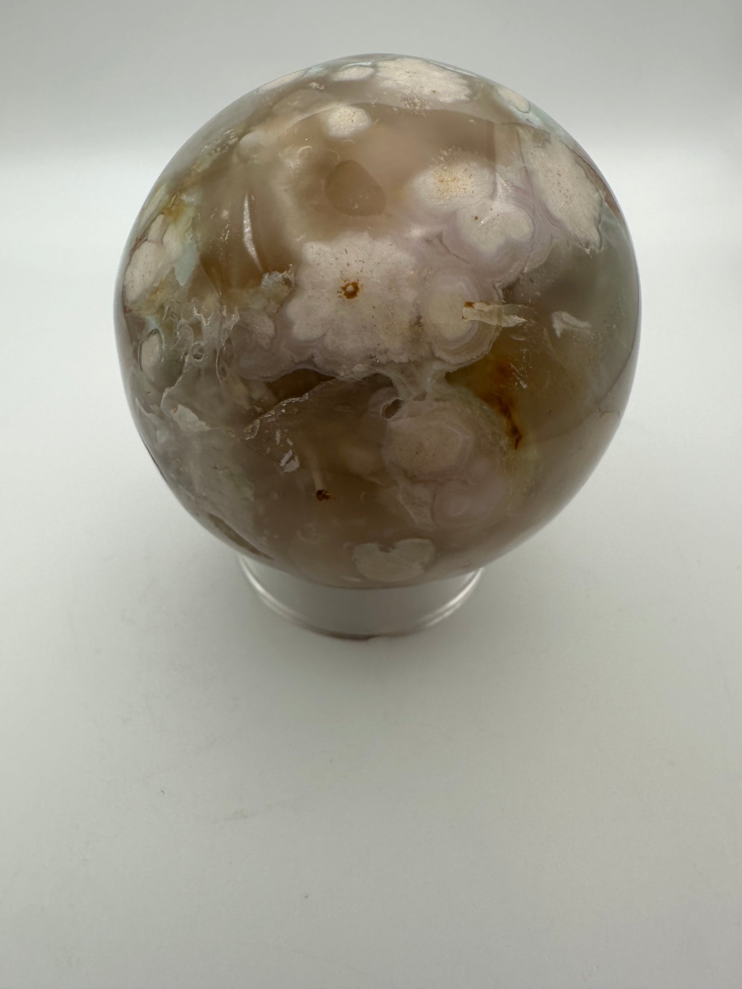 Green Flower Agate Sphere