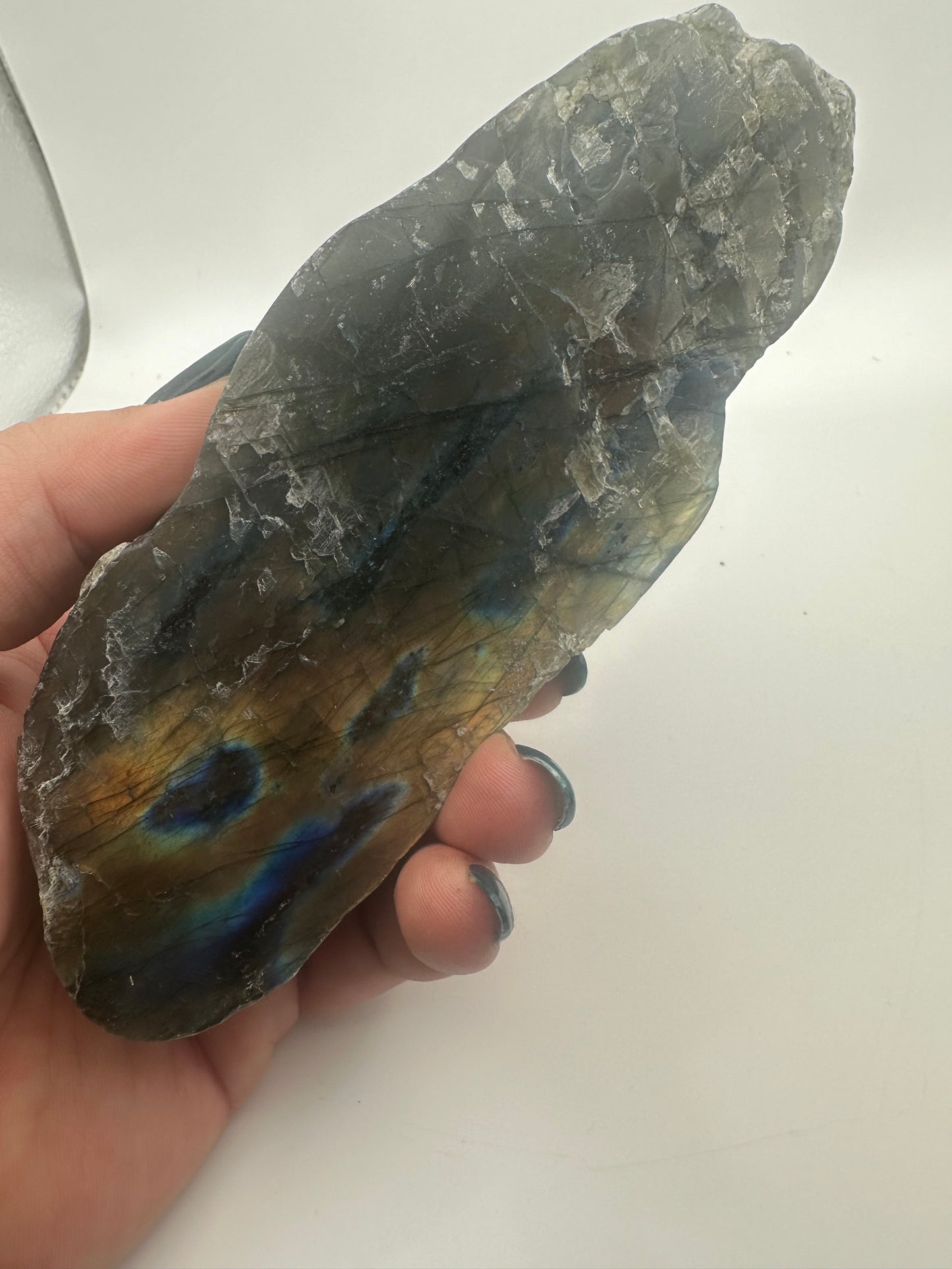 Labradorite Alligator Carving