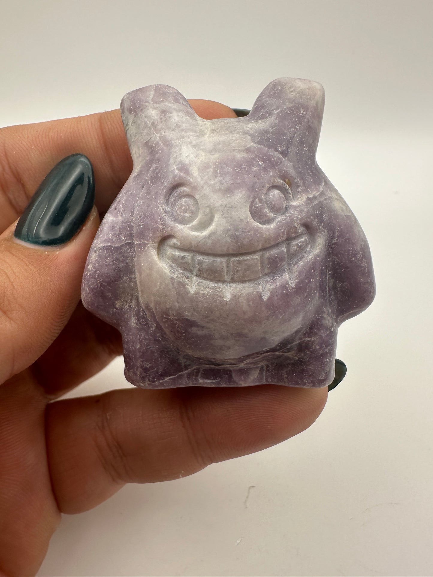 Lepidolite Gengar Carving