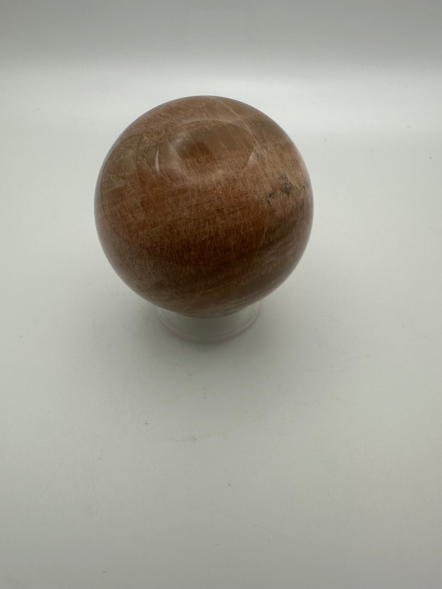 Peach Moonstone with Sunstone Sphere