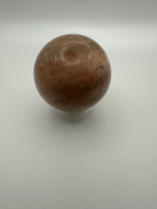 Peach Moonstone with Sunstone Sphere