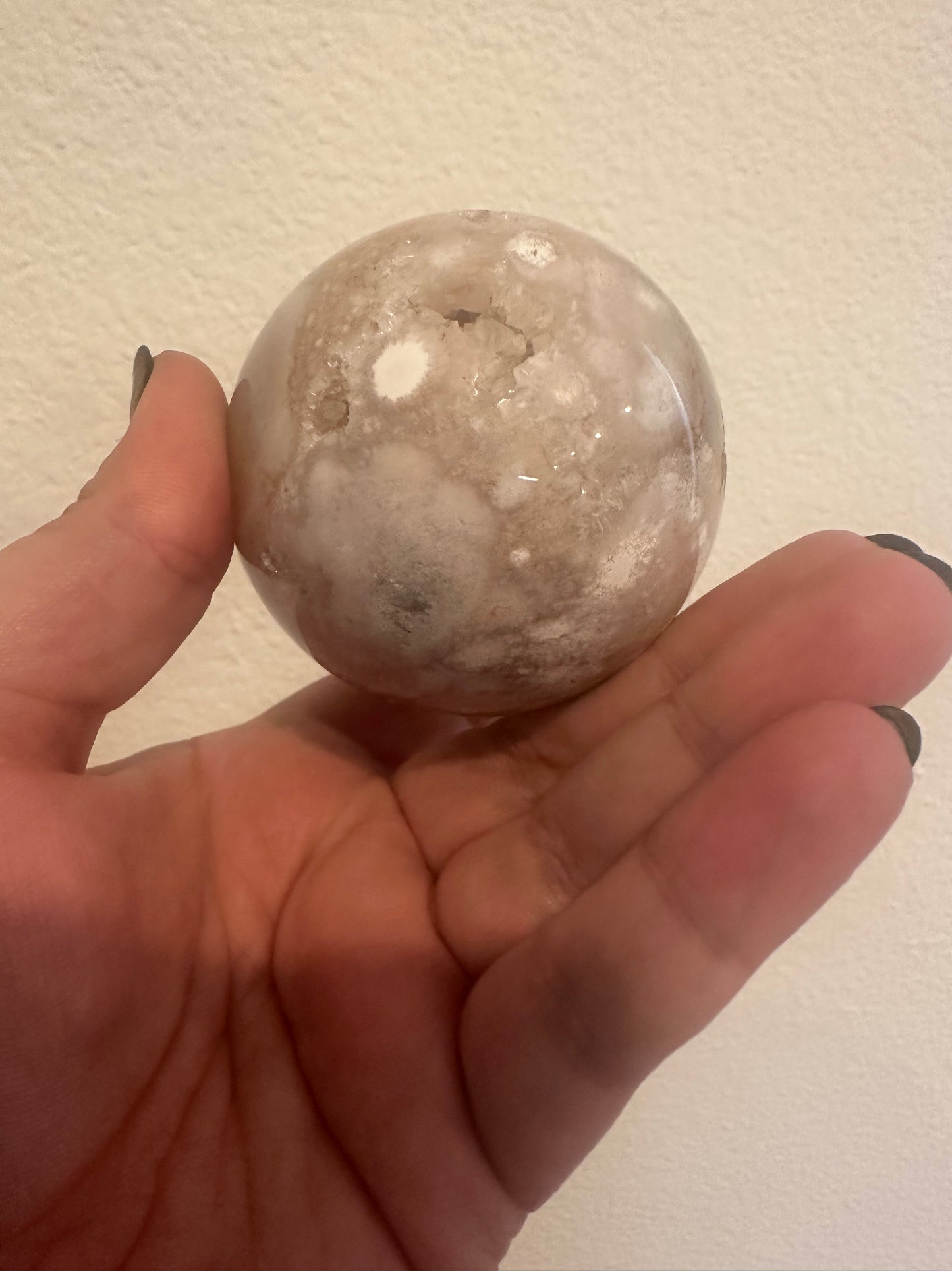 Pink Amethyst Flower Agate Sphere