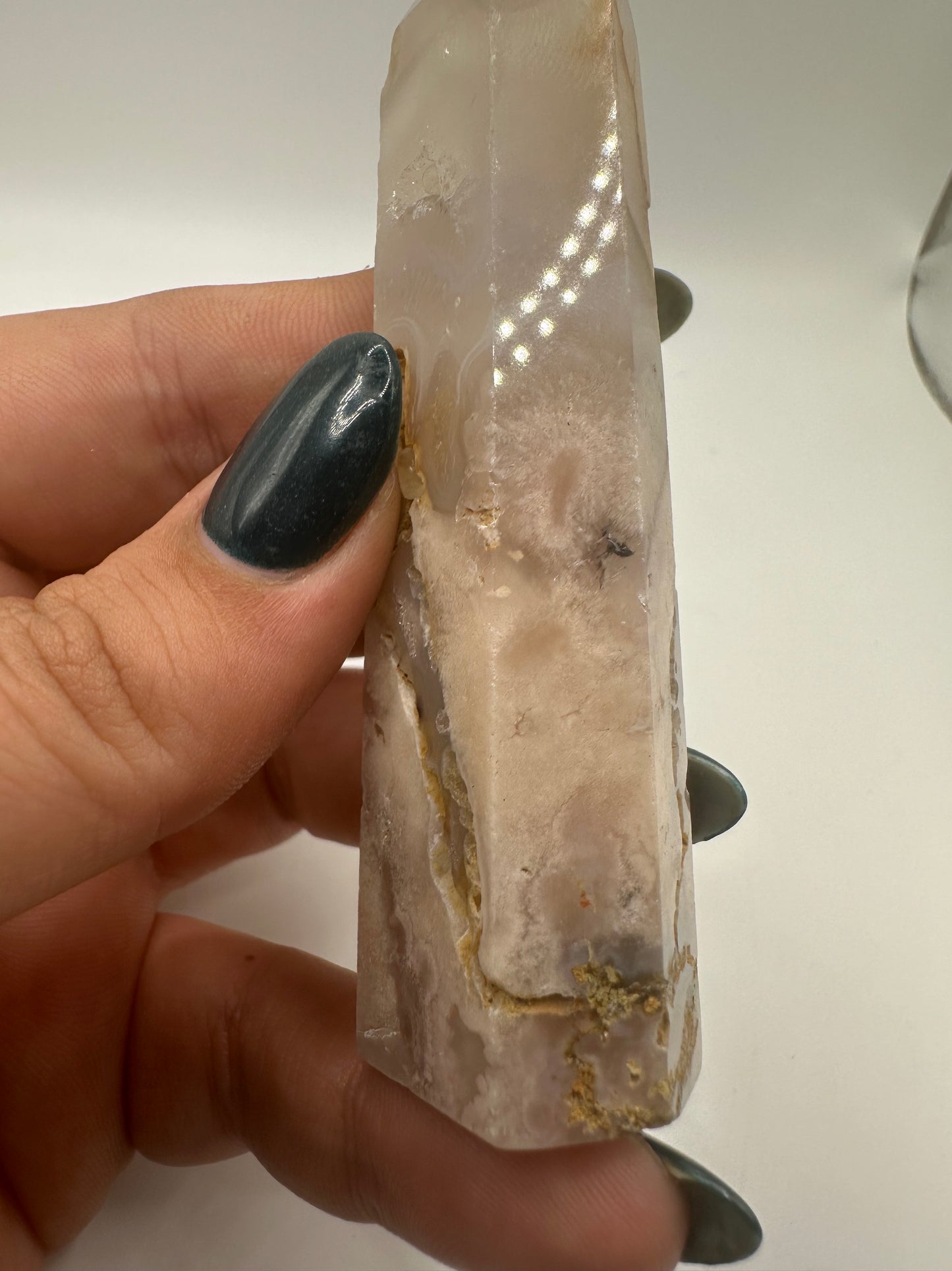 Pink Flower Agate Point