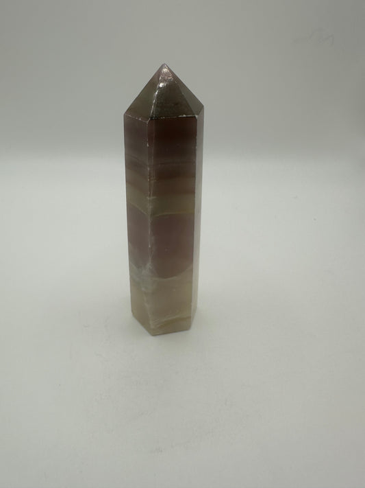 Pink Pistachio Calcite Point