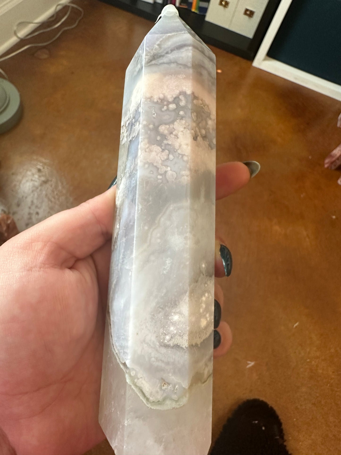 Pink/Green Amethyst Flower Agate Tower