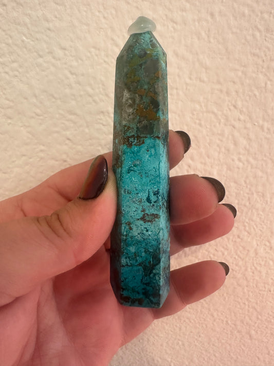 Chrysocolla Azurite Point