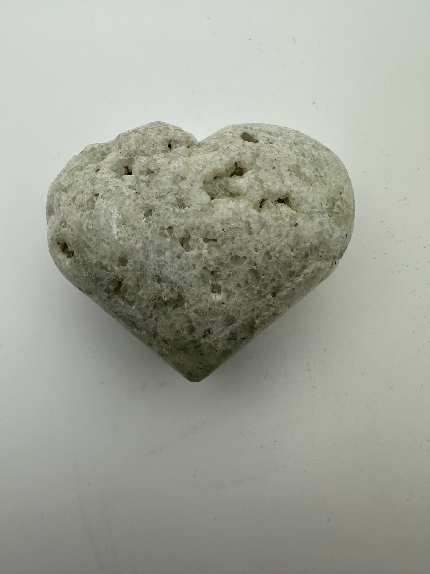 Prehnite Heart Carving