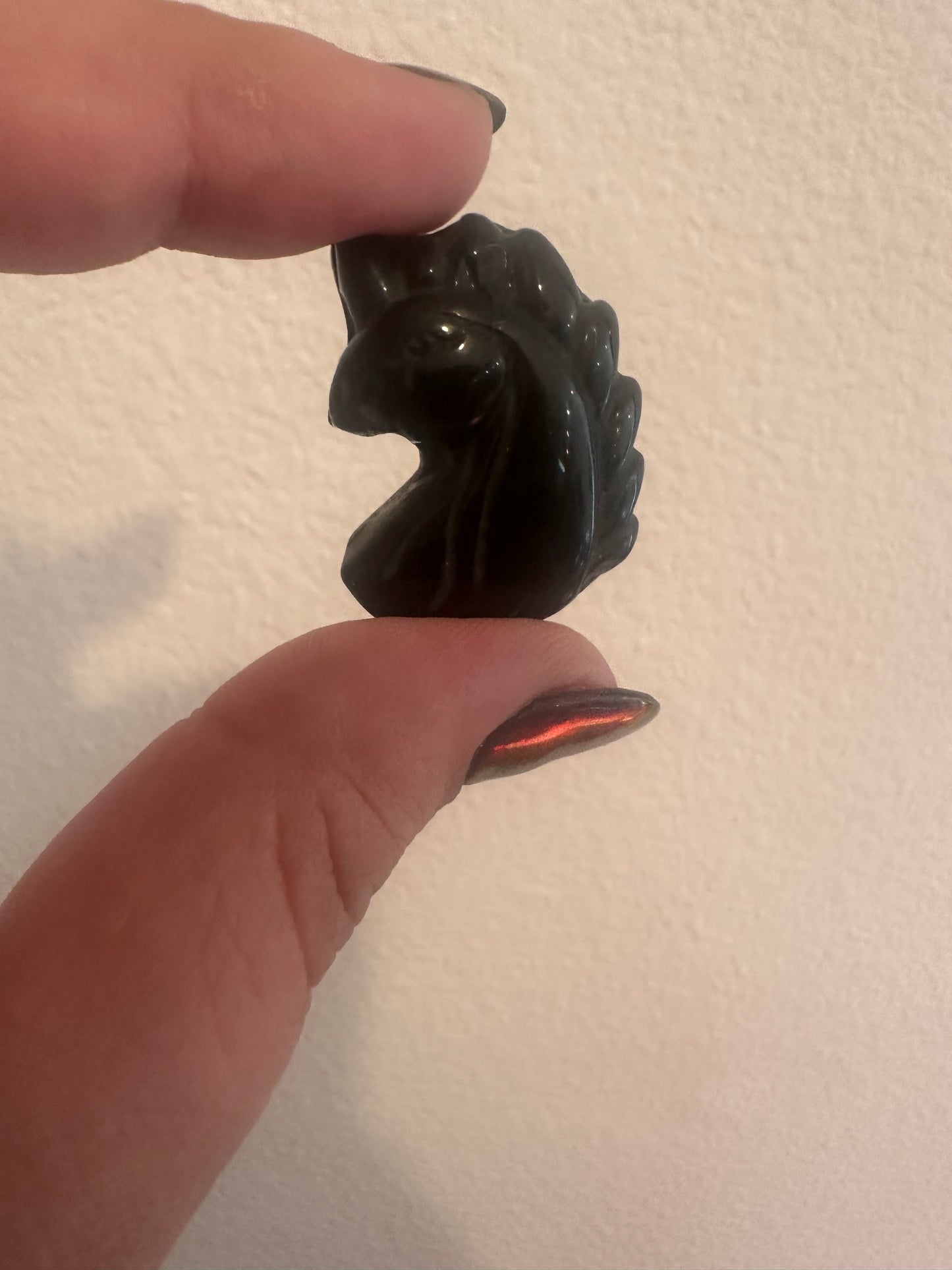 Mini Golden Obsidian Unicorn Carving