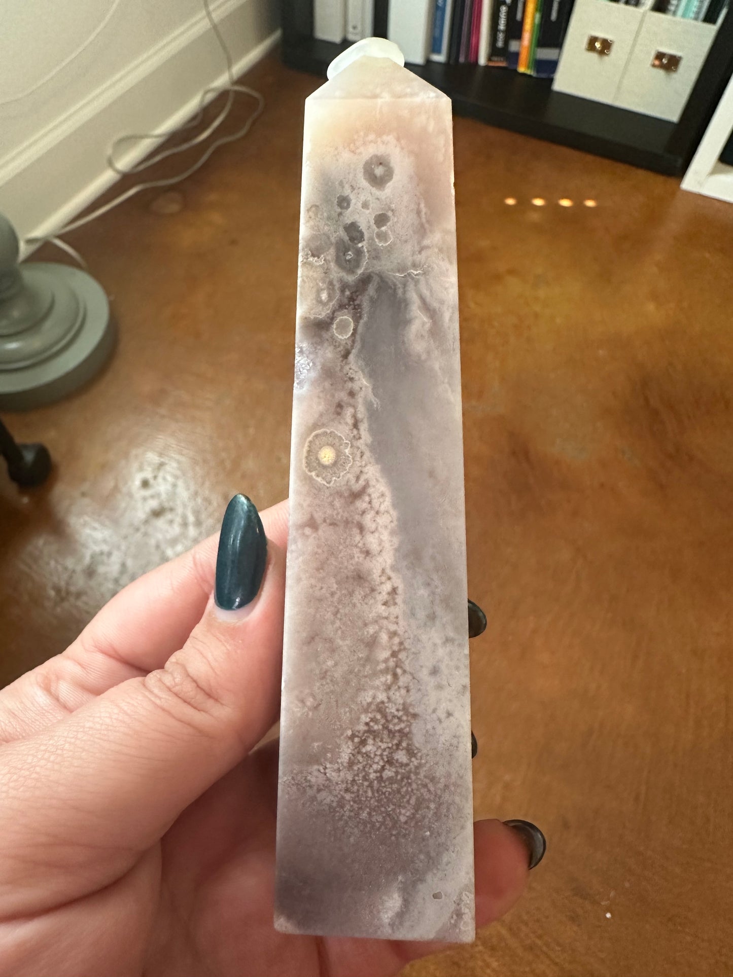 Pink Amethyst Flower Agate Tower