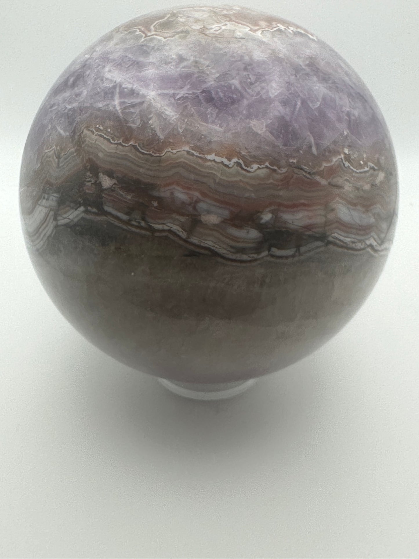 XL Mexican Crazy Lace Agate/Amethyst Sphere