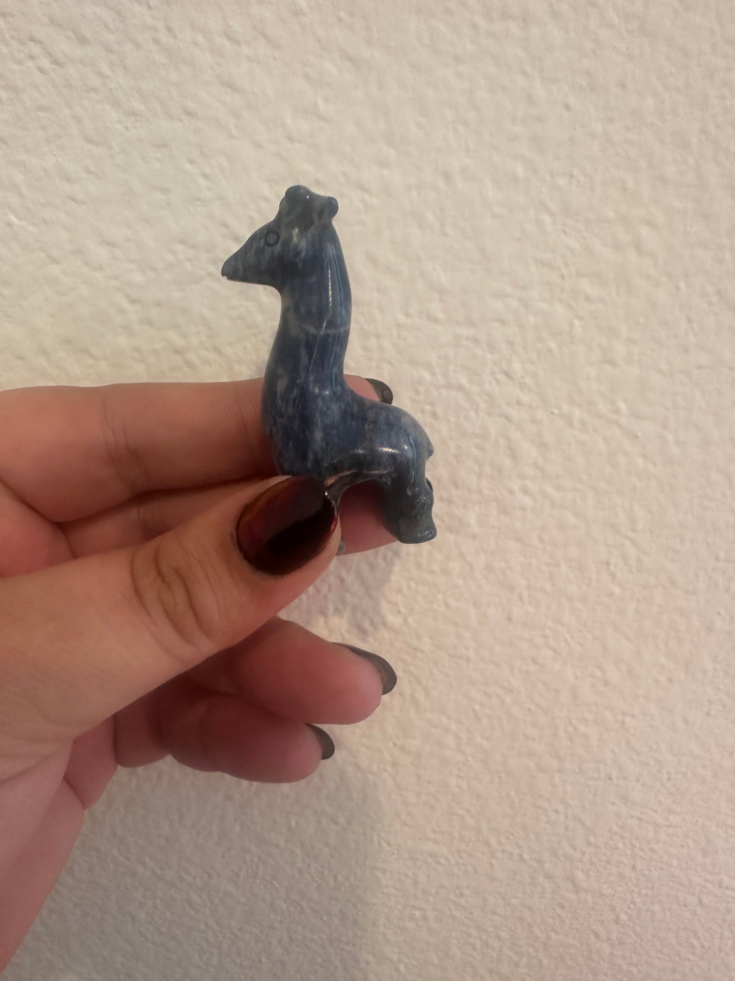 Sodalite Giraffe Carving