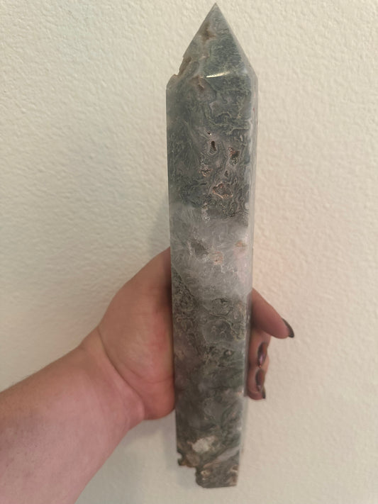 XL Moss Agate Tower