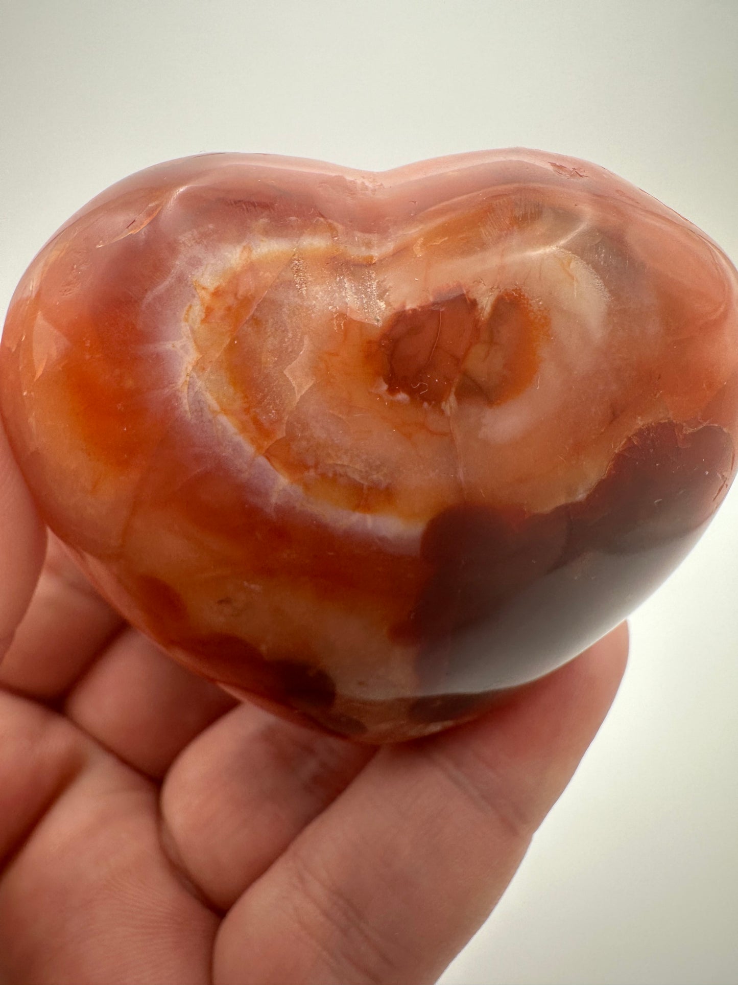 Carnelian Puffy Heart