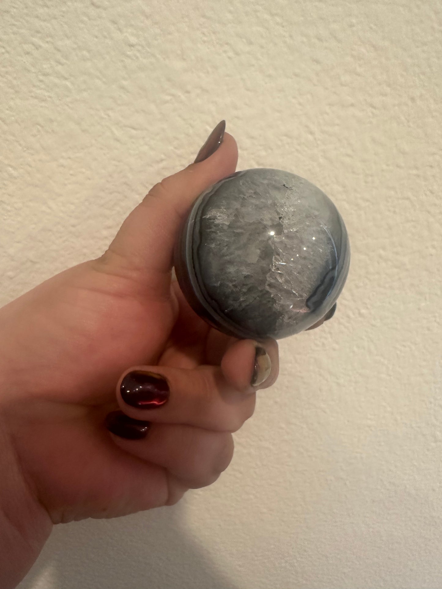 Black Sardonyx in Quartz Sphere