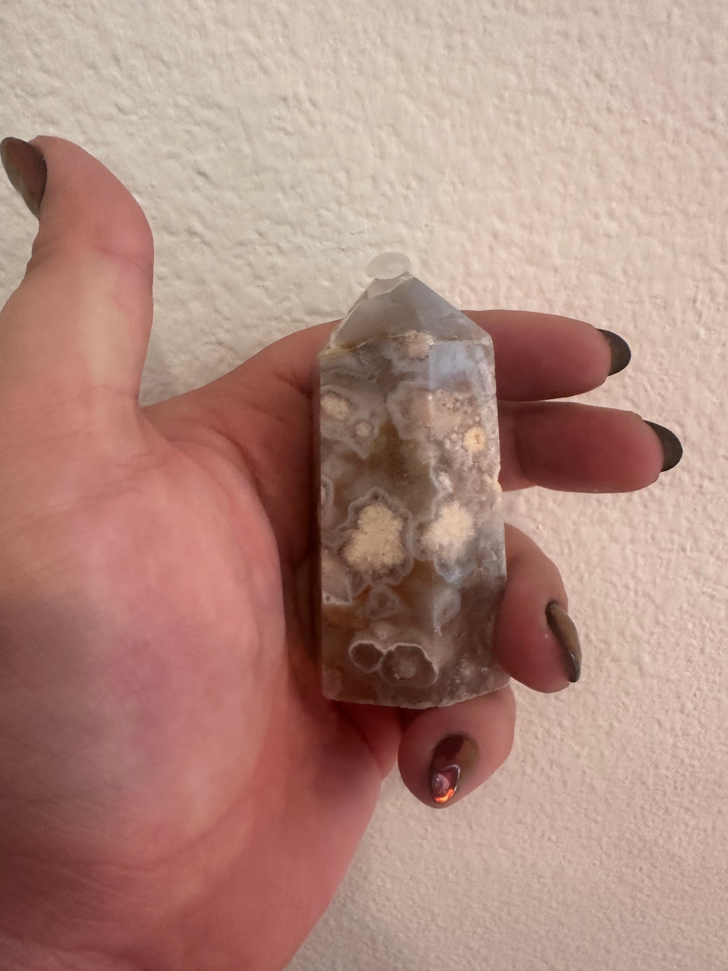 Purple/Pink Amethyst Flower Agate Point