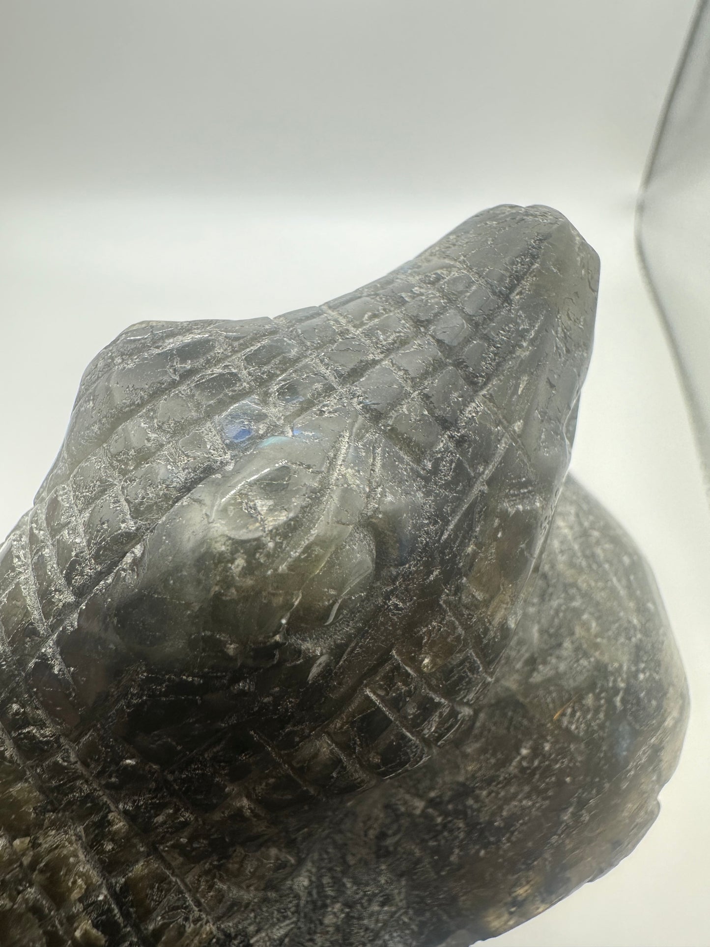 Large Labradorite Alligator Carving