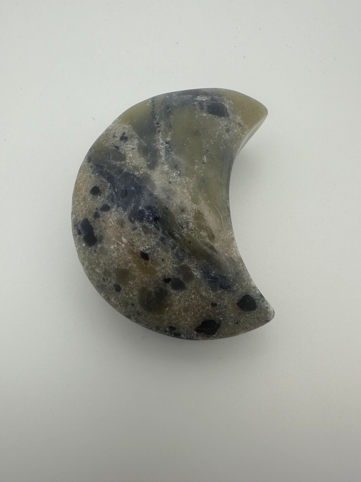 Sodalite Moon Carving