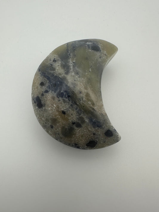 Sodalite Moon Carving