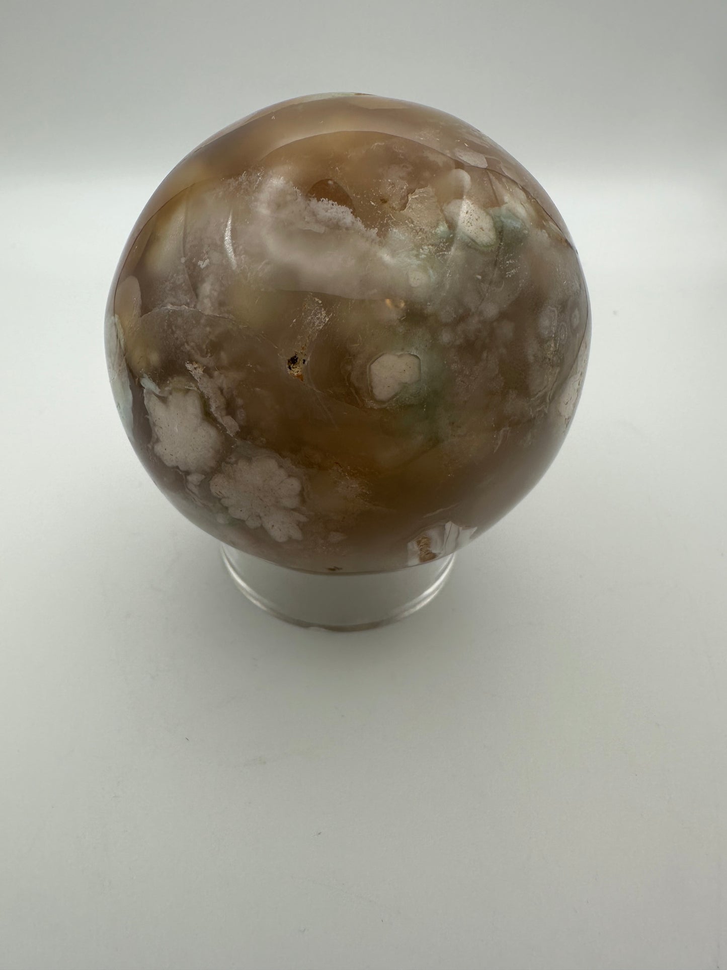 Green Flower Agate Sphere