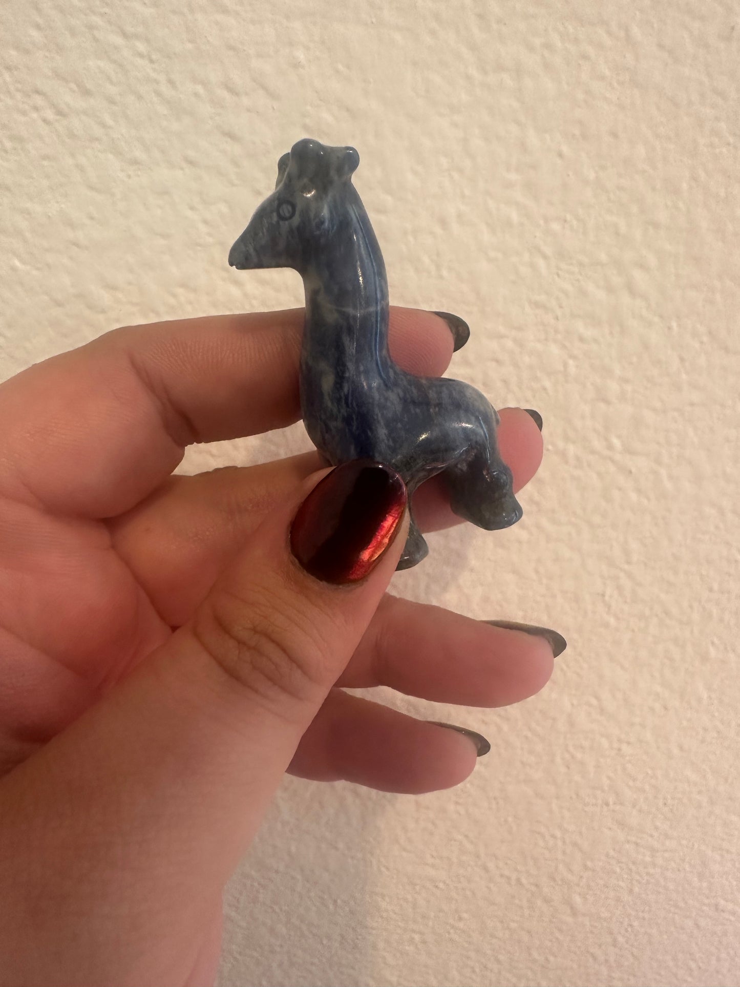 Sodalite Giraffe Carving