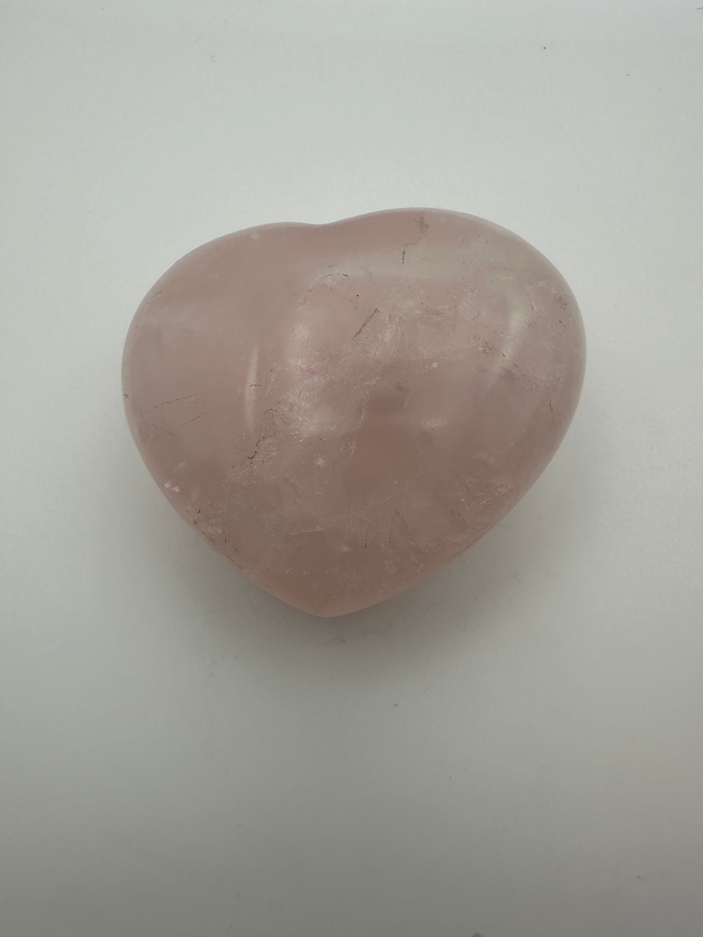 Rose Quartz Puffy Heart Carving
