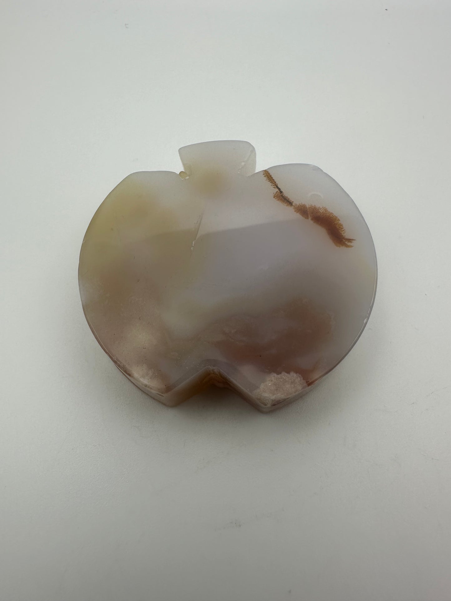 Flower Agate Apple Carving