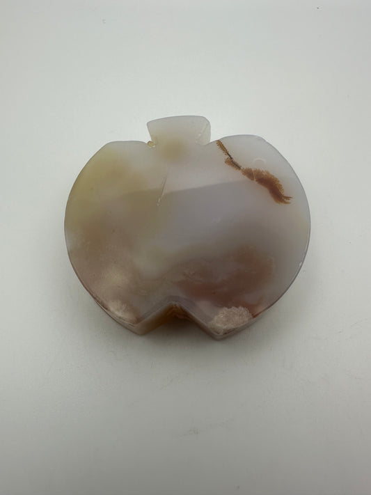 Flower Agate Apple Carving