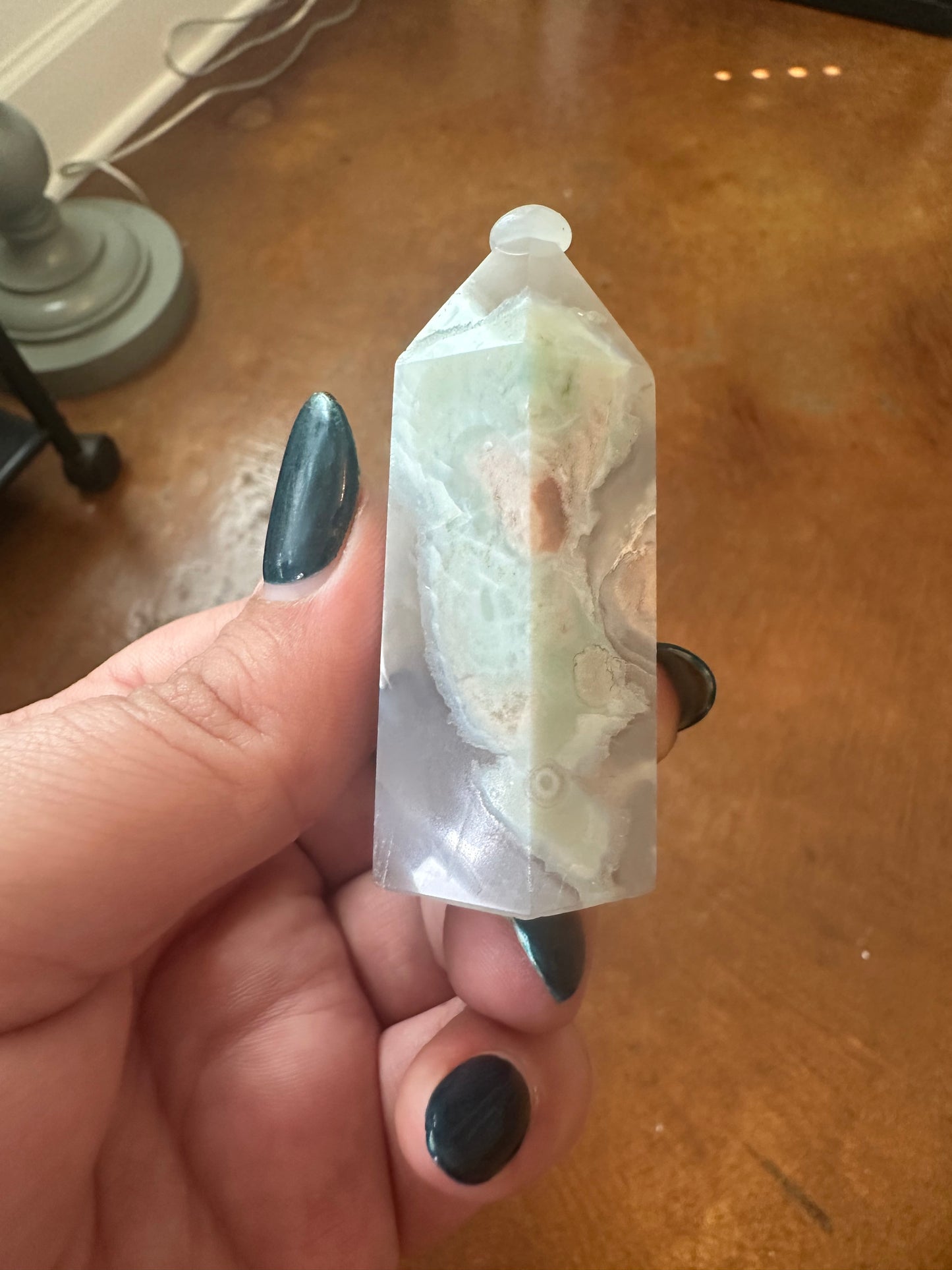 Green Flower Agate Point