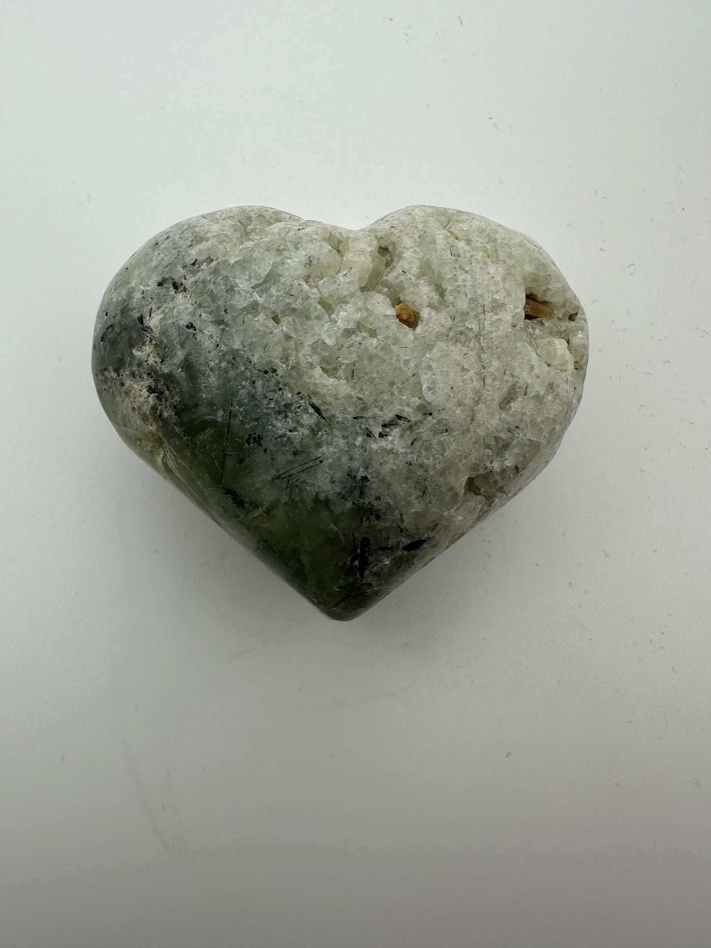 Prehnite Heart Carving