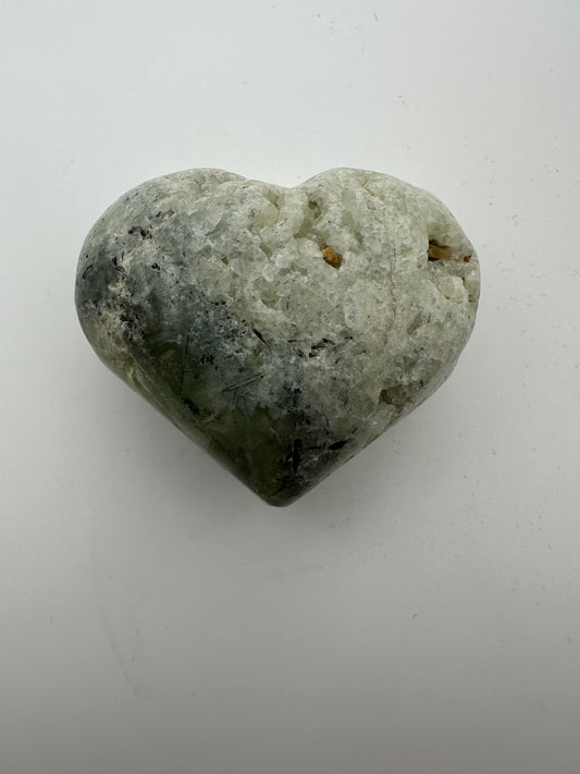 Prehnite Heart Carving