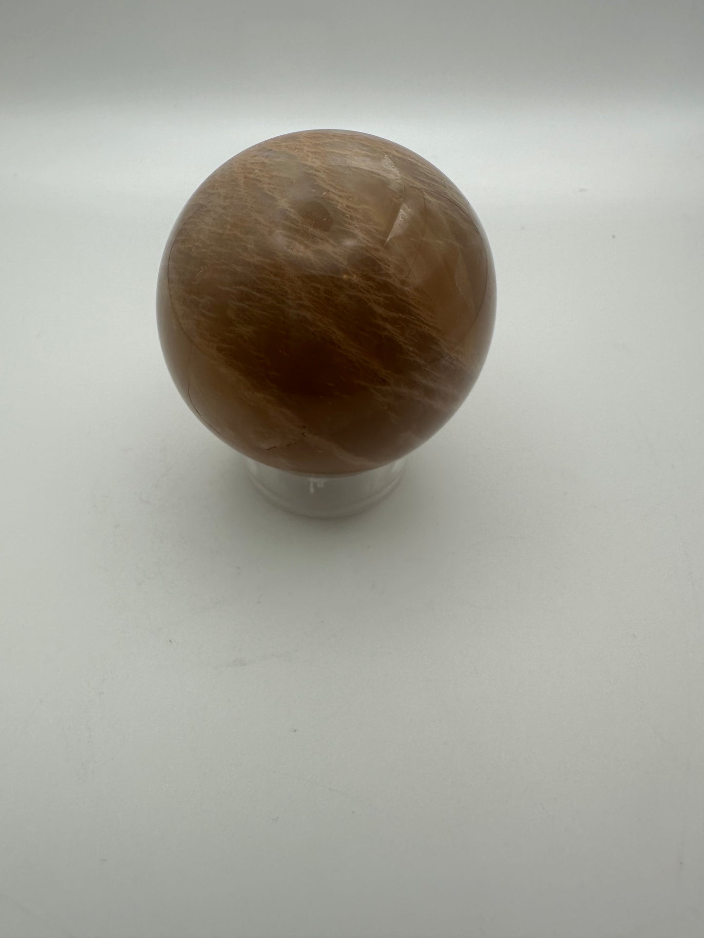 Peach Moonstone with Sunstone Sphere