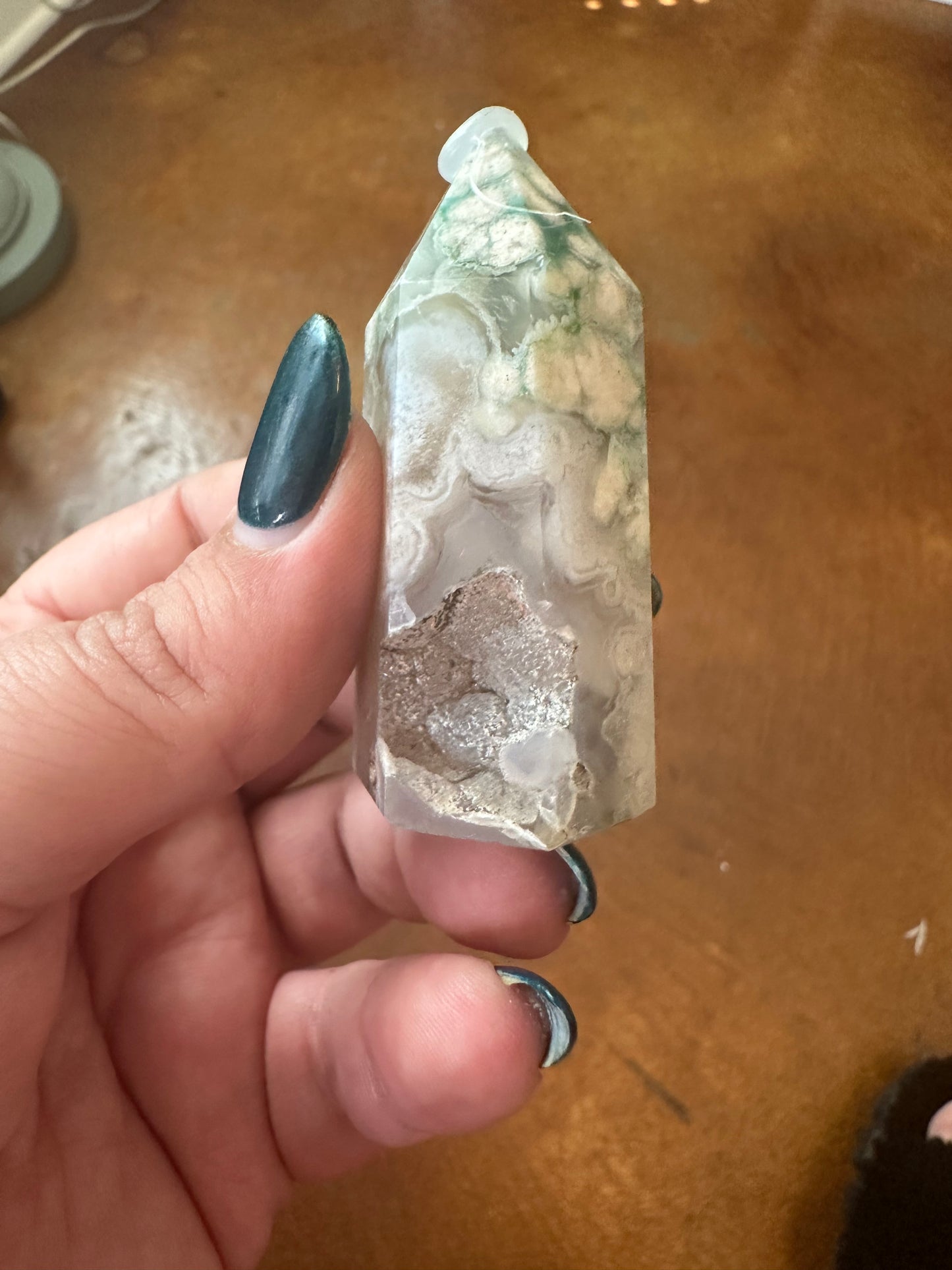 Green Flower Agate Point