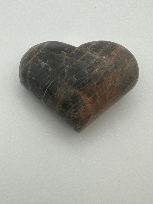 Black Moonstone Heart