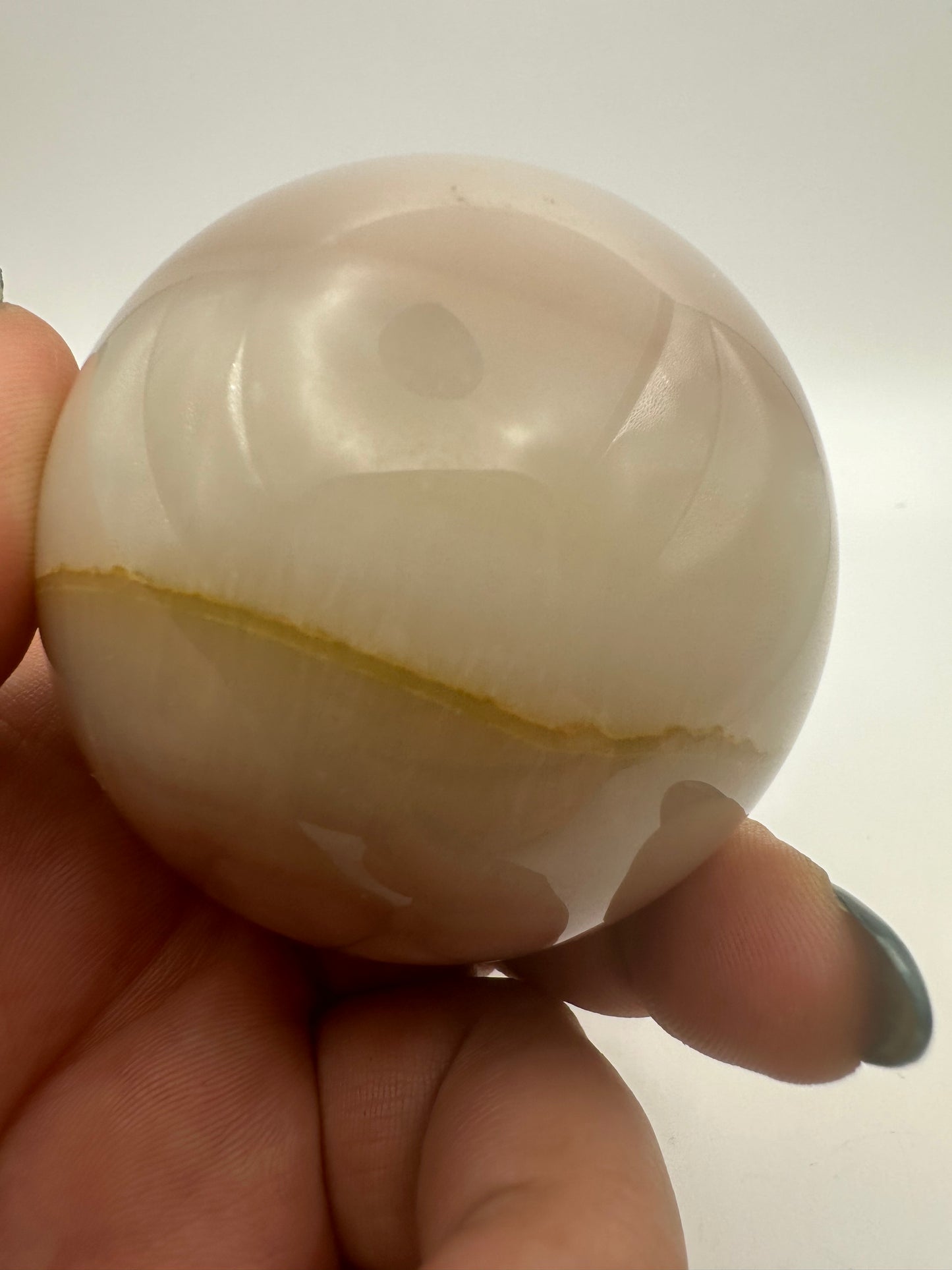Pink Pistachio Calcite Sphere