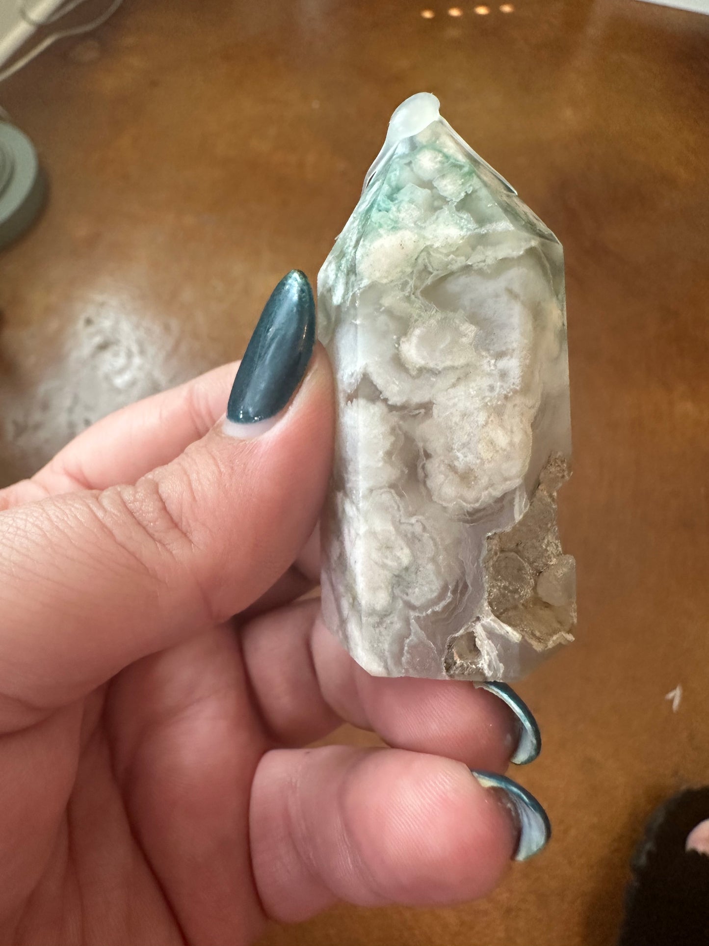 Green Flower Agate Point